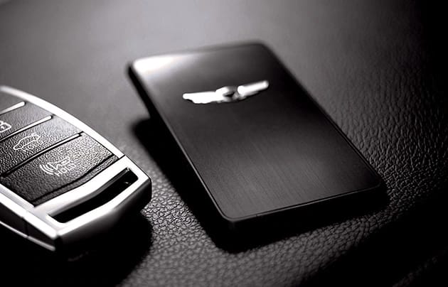 제네시스 차 키와 디지털 키 이미지